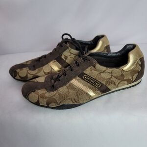 Coach Brown and Gold Women's Shoes